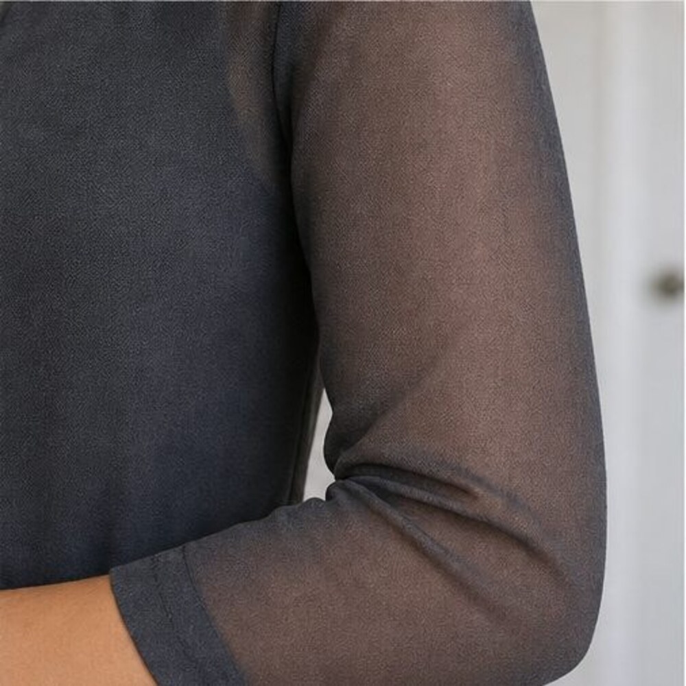 Charcoal V Neck Top - Picture 5 of 6